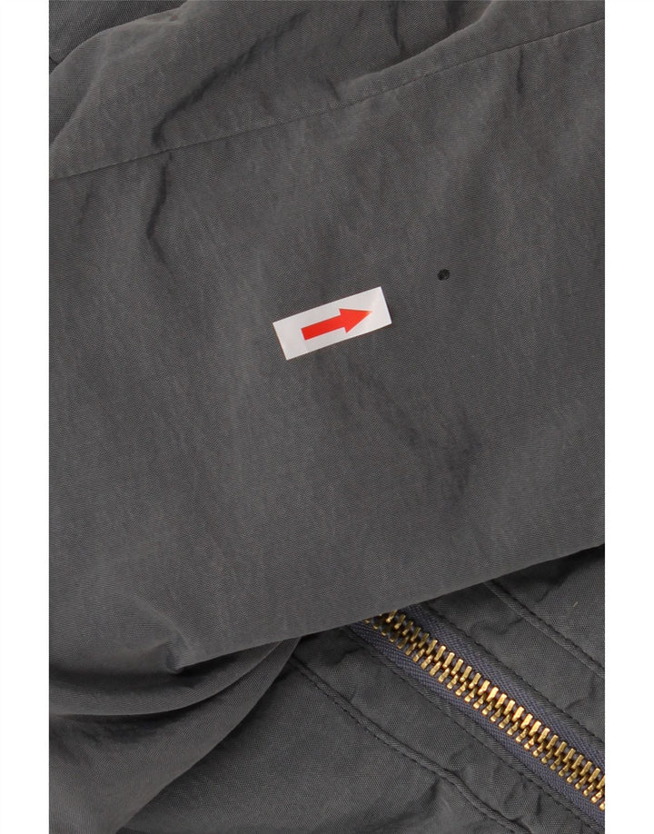 Jaqueta bomber masculina com capuz Calvin Klein Jeans Reino Unido 44 2XL cinza poliéster