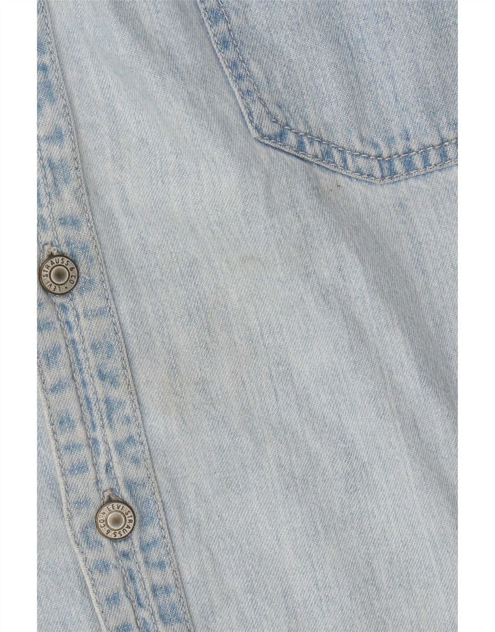 Camisa jeans masculina Levi's XL azul algodão