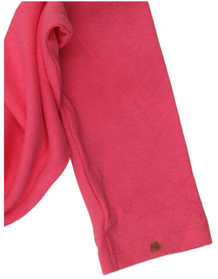 Zara Womens Crop Top Manga Longa Reino Unido 12 Médio Algodão Rosa