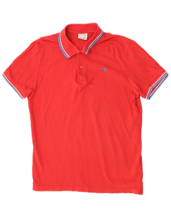 Camisa polo masculina Diadora grande algodão vermelho