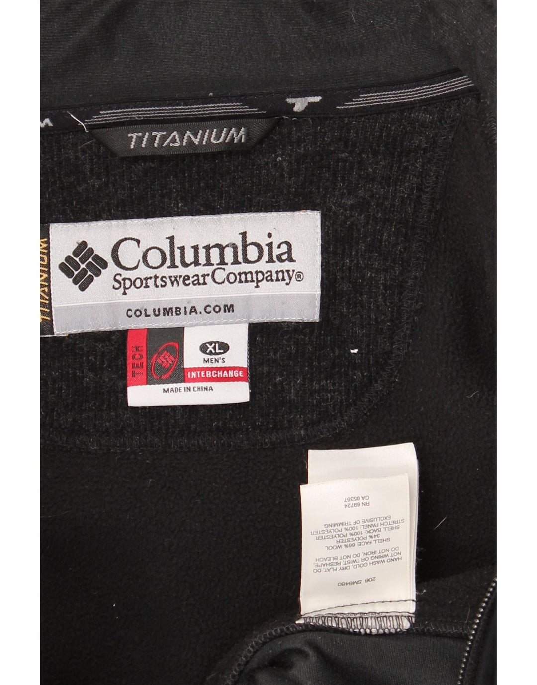 COLUMBIA Jaqueta masculina de agasalho de titânio XL azul marinho lã colorblock