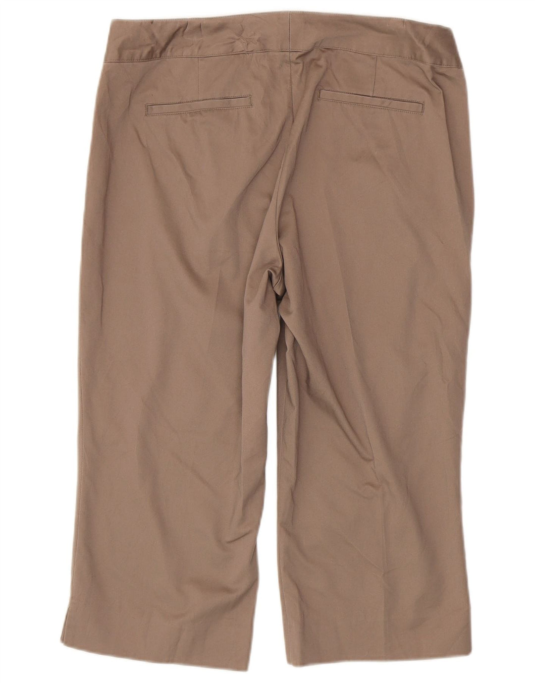 Calça capri feminina Dockers US 12 grande W34 L20 algodão bege