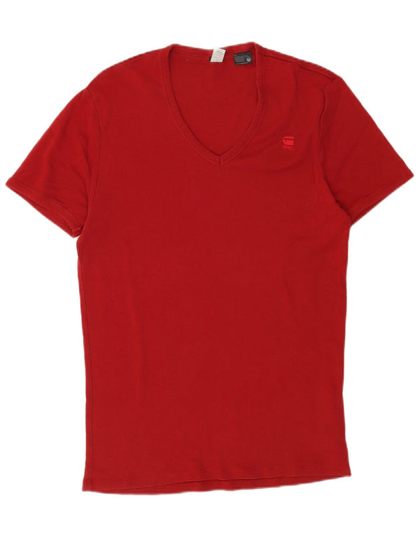 Camiseta masculina G-Star Top grande algodão vermelho
