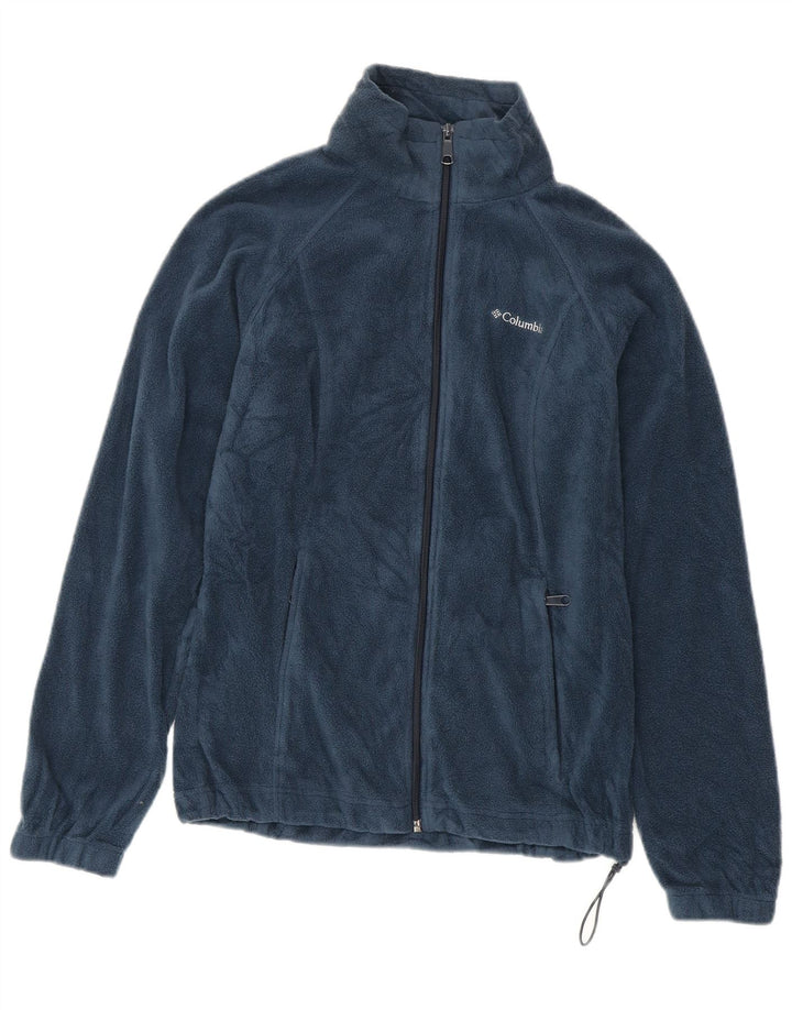Jaqueta de lã feminina Columbia UK 10 poliéster azul marinho pequeno