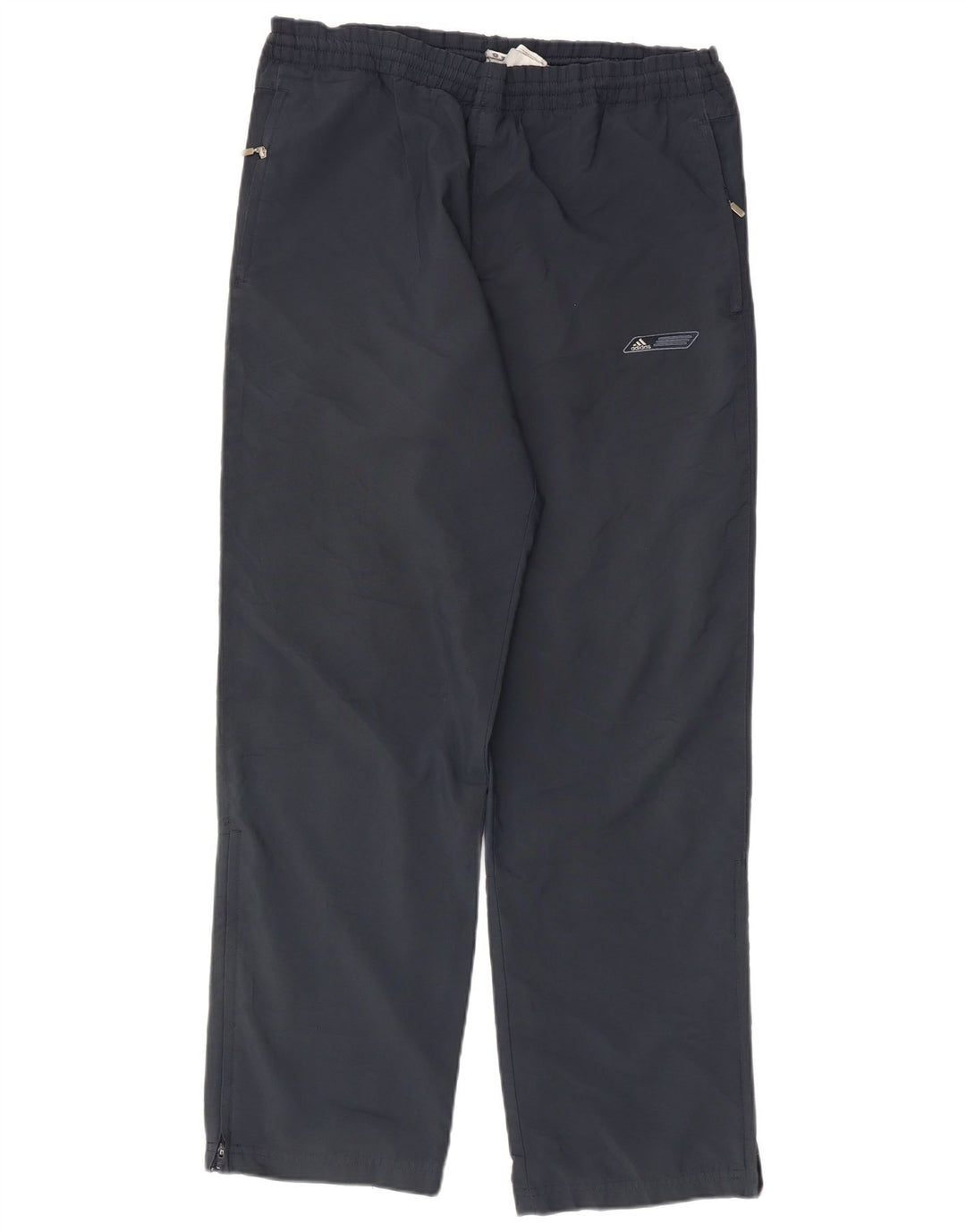 Calça de treino masculina Adidas pequena cinza poliéster