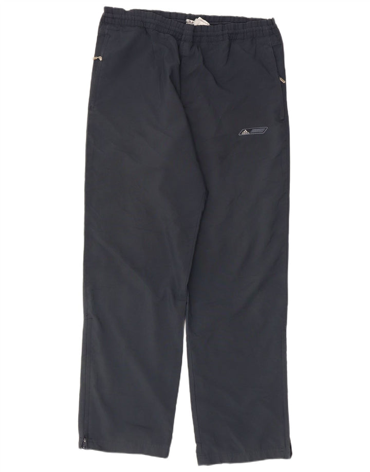 Calça de treino masculina Adidas pequena cinza poliéster