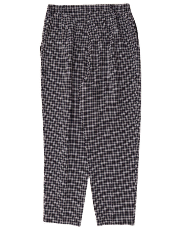 Marks & Spencer Womens High Waist Casual Trousers UK 14 Medium W28 L27 Navy