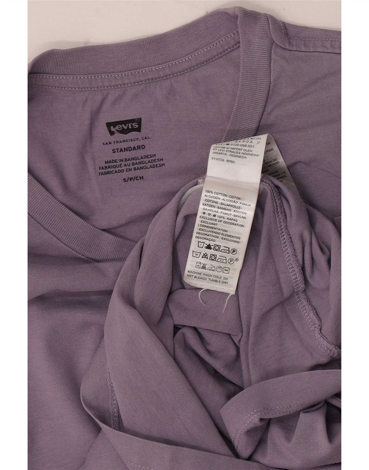 Camiseta masculina padrão Levi's Top pequeno algodão roxo
