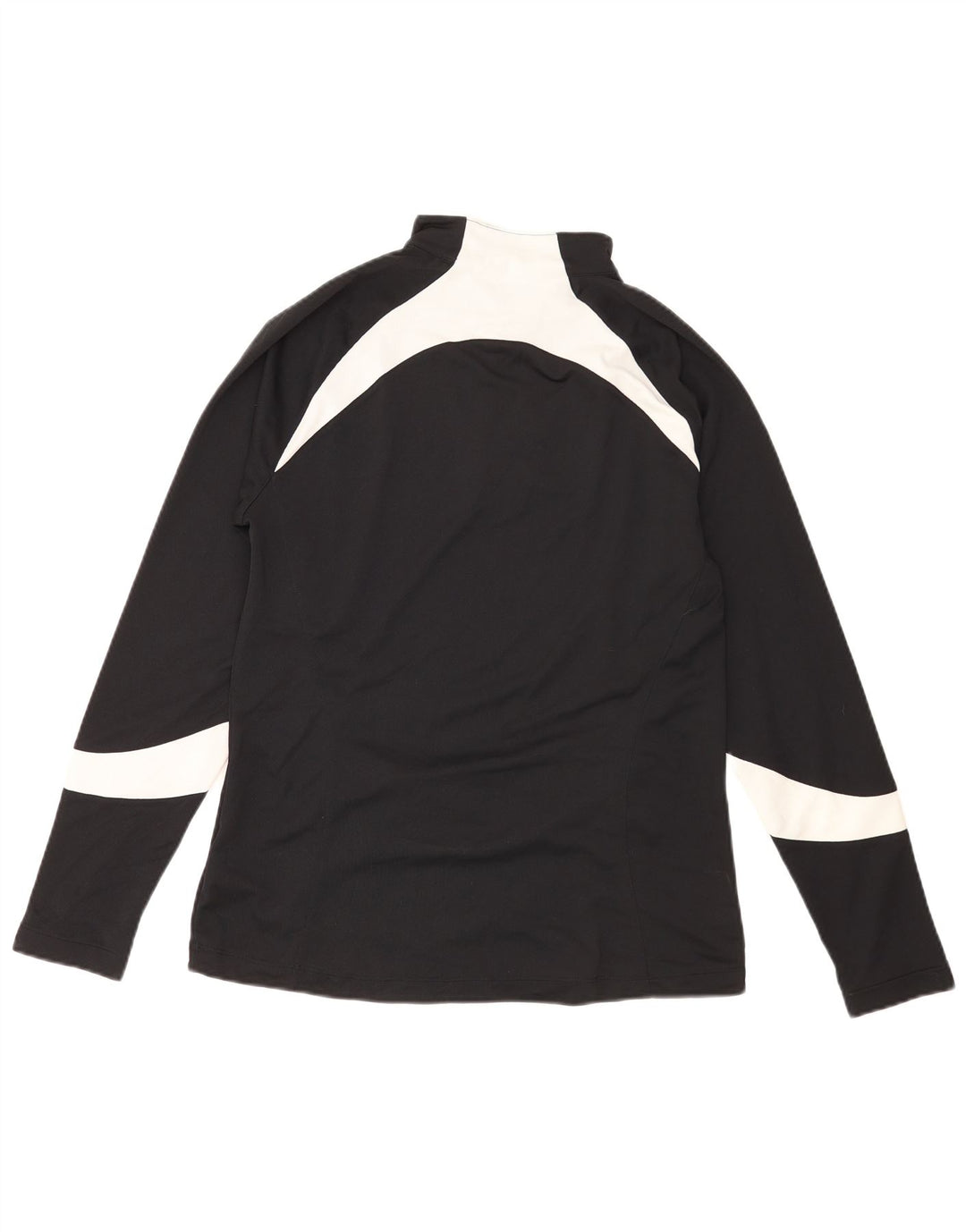 Under Armour Mens Zip Neck Pulôver Treino Top Médio Preto Colorblock