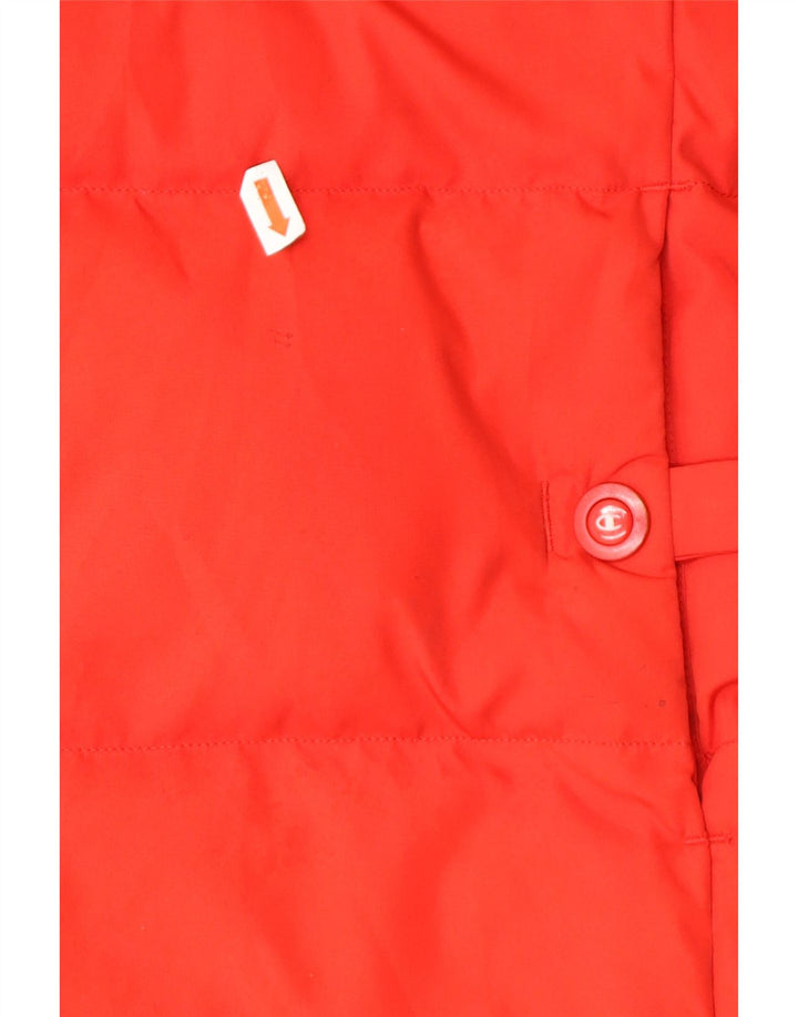 CHAMPION Womens Padded Gilet UK 16 Large Red Polyester