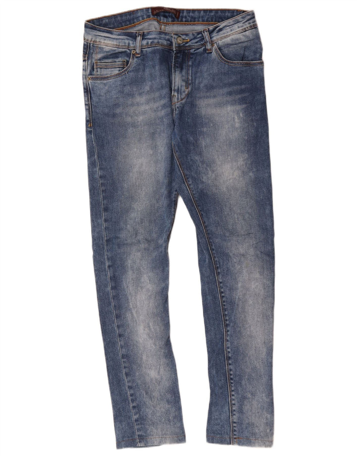 Zara Mens Slim Jeans EU 38 Pequeno W30 L29 Azul Algodão