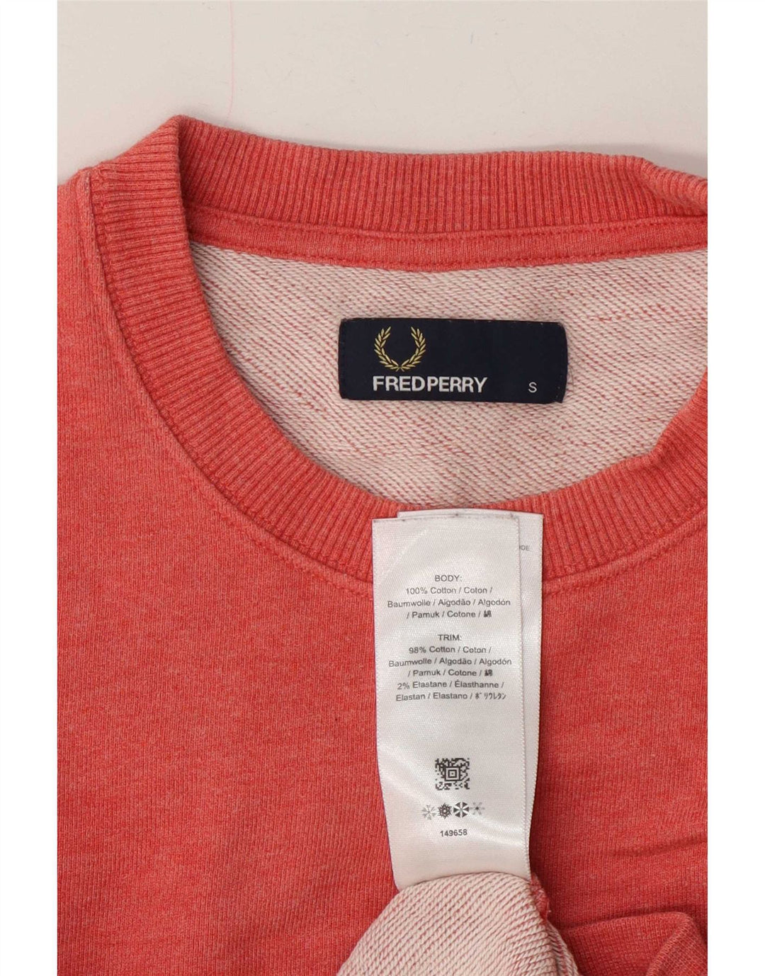 Fred Perry moletom gráfico masculino jumper pequeno algodão vermelho