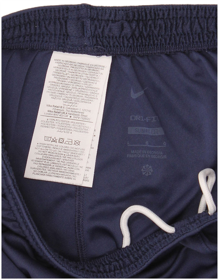 Shorts esportivos masculinos NIKE Dri Fit Slim Fit grande poliéster azul marinho