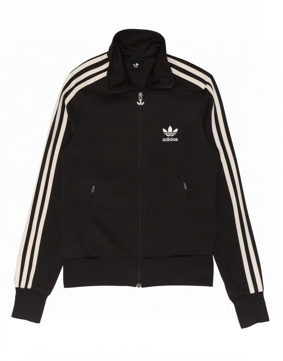 Adidas Womens Graphic Tracksuit Top Jacket EU 34 XS Poliéster Preto