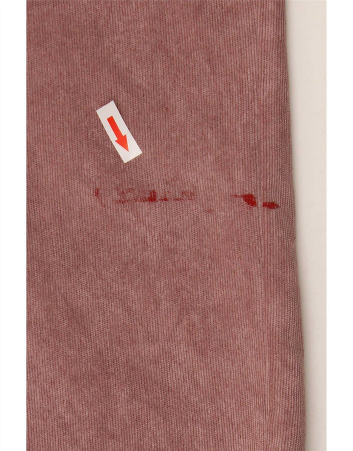 Camisa masculina de veludo cotelê Zara Loose Fit médio rosa poliéster