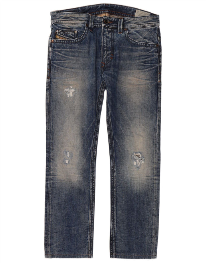 Diesel masculino Thavar jeans retos desgastados W31 L27 azul