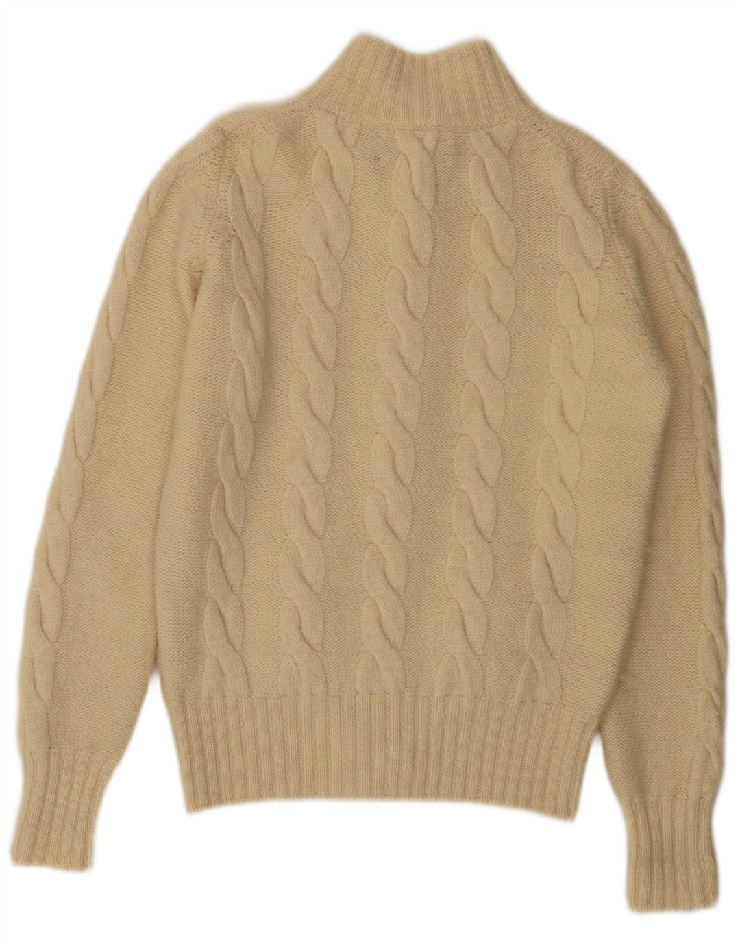 Suéter cardigã feminino VINTAGE EU 38 médio off white lã