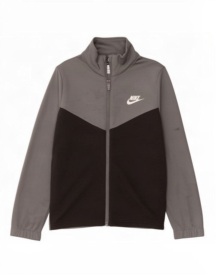 Jaqueta Nike Boys Graphic Tracksuit Top 8-9 anos pequeno cinza colorblock