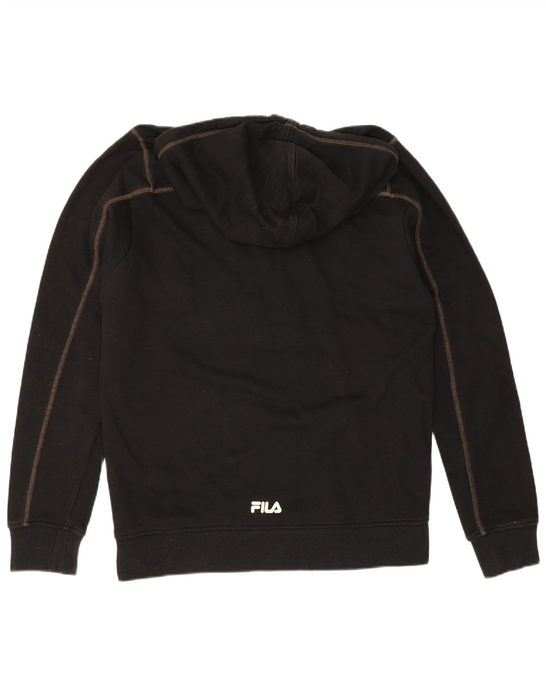 Fila moletom com capuz masculino grande algodão preto