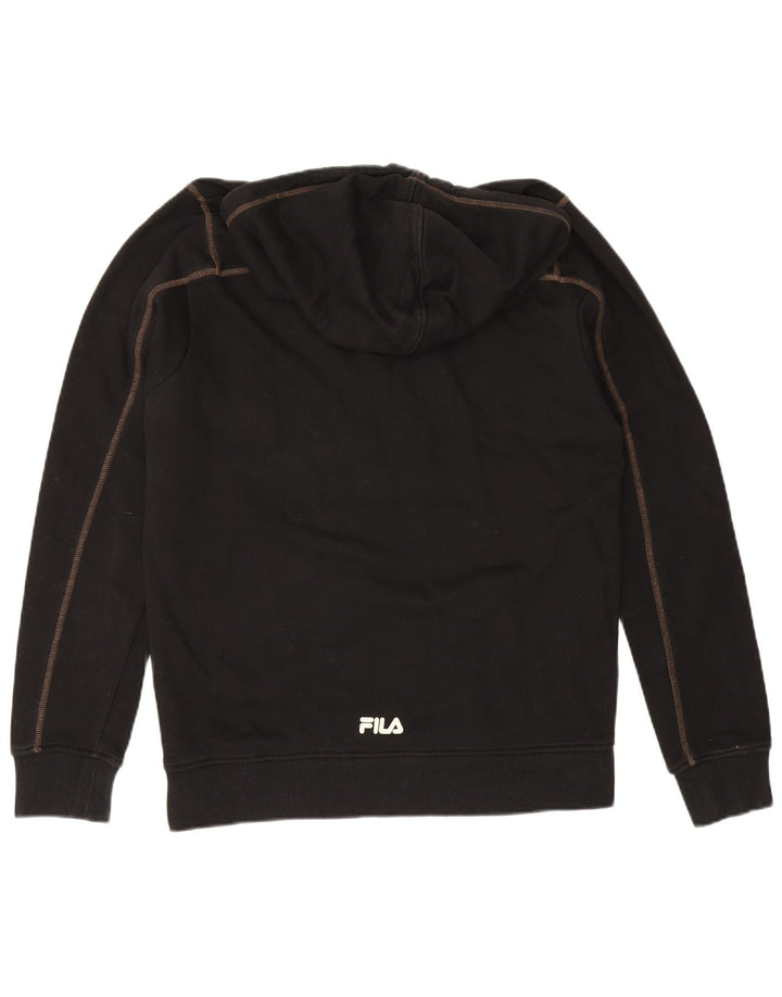 Fila moletom com capuz masculino grande algodão preto