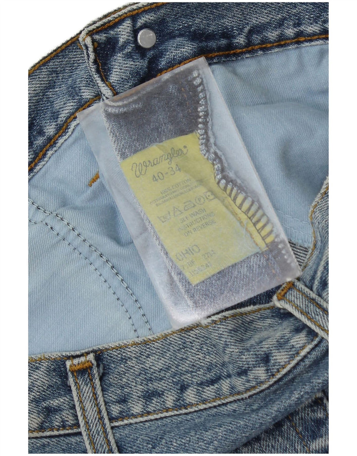 WRANGLER Masculino Ohio Straight Jeans W40 L34 Azul Algodão