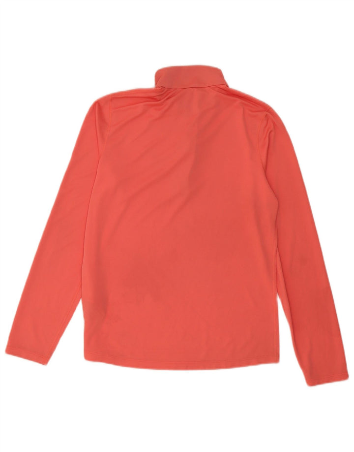 Asics Mulheres Zip Neck Pullover Treino Top UK 14 Médio Rosa Poliéster