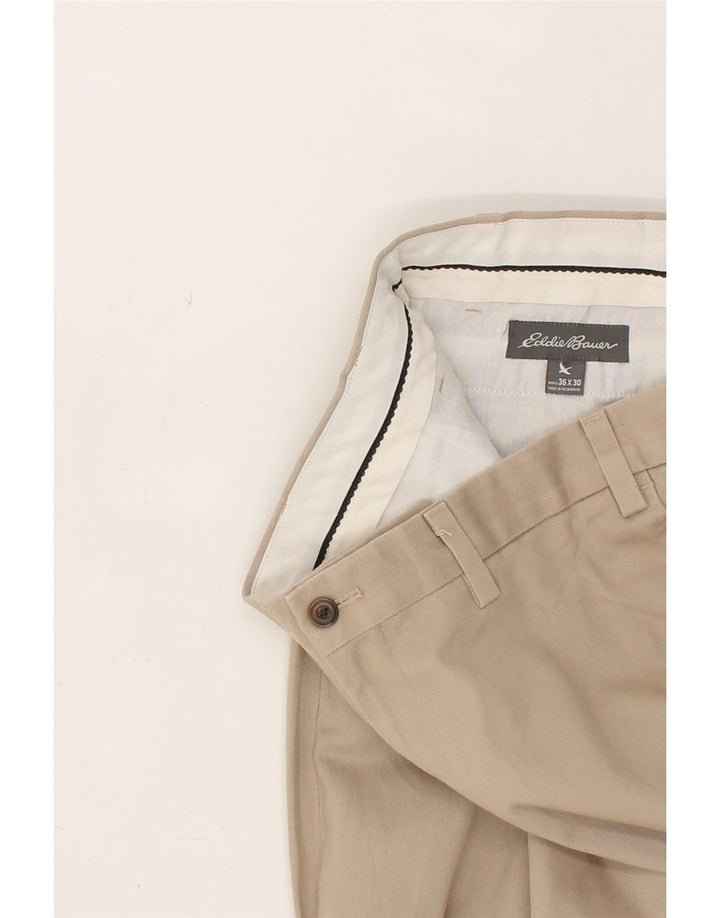 EDDIE BAUER Mens Straight Chino Trousers W36 L30  Beige Cotton Vintage Eddie Bauer and Second-Hand Eddie Bauer from Messina Hembry 