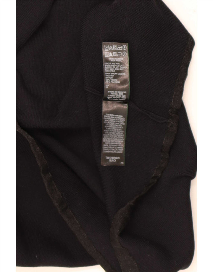 Colete feminino Marks & Spencer UK 12 viscose preta média