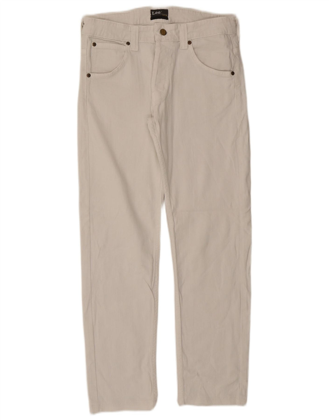 Calça jeans feminina LEE Powell Slim W32 L27 algodão branco