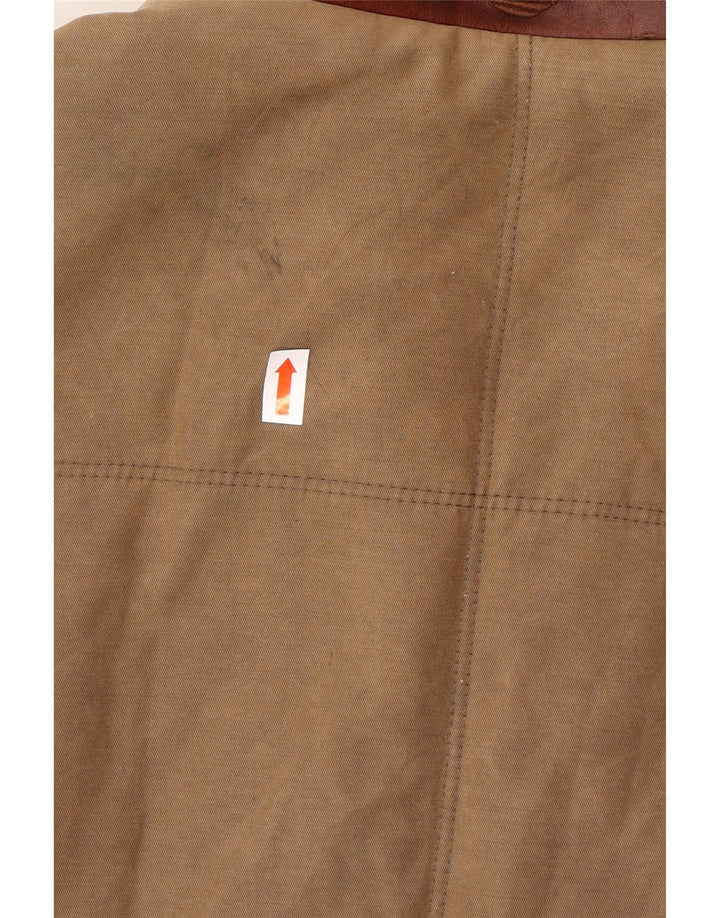 Jaqueta acolchoada masculina TIMBERLAND UK 36 algodão marrom pequeno