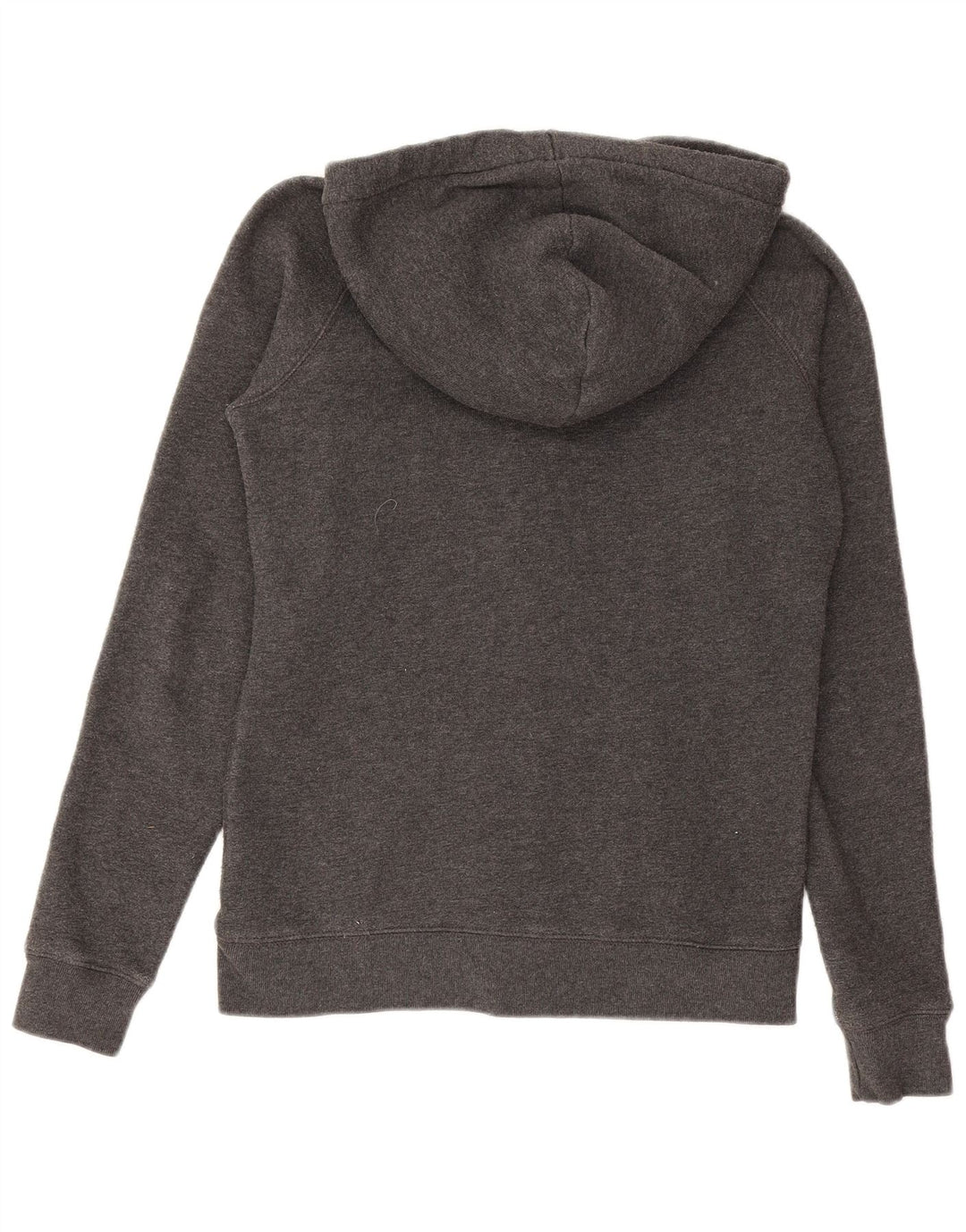 Suéter feminino com capuz e zíper gráfico Jack Wills Reino Unido 10 poliéster cinza pequeno