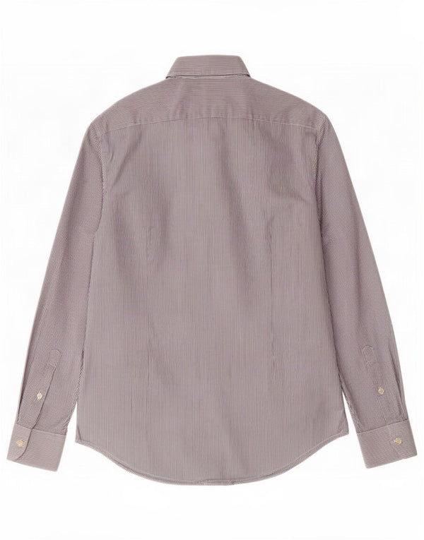 Camisa masculina Benetton média listrada azul marinho