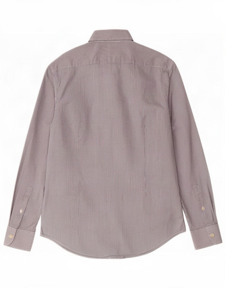 Camisa masculina Benetton média listrada azul marinho