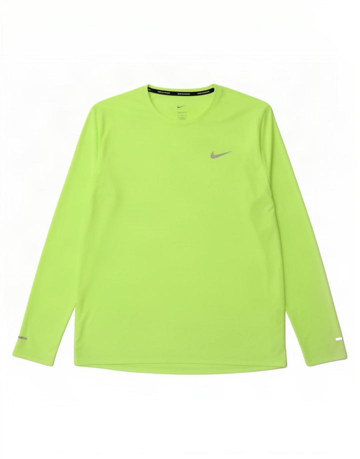Nike Mens Dri Fit Top Manga Longa XL Verde Poliéster