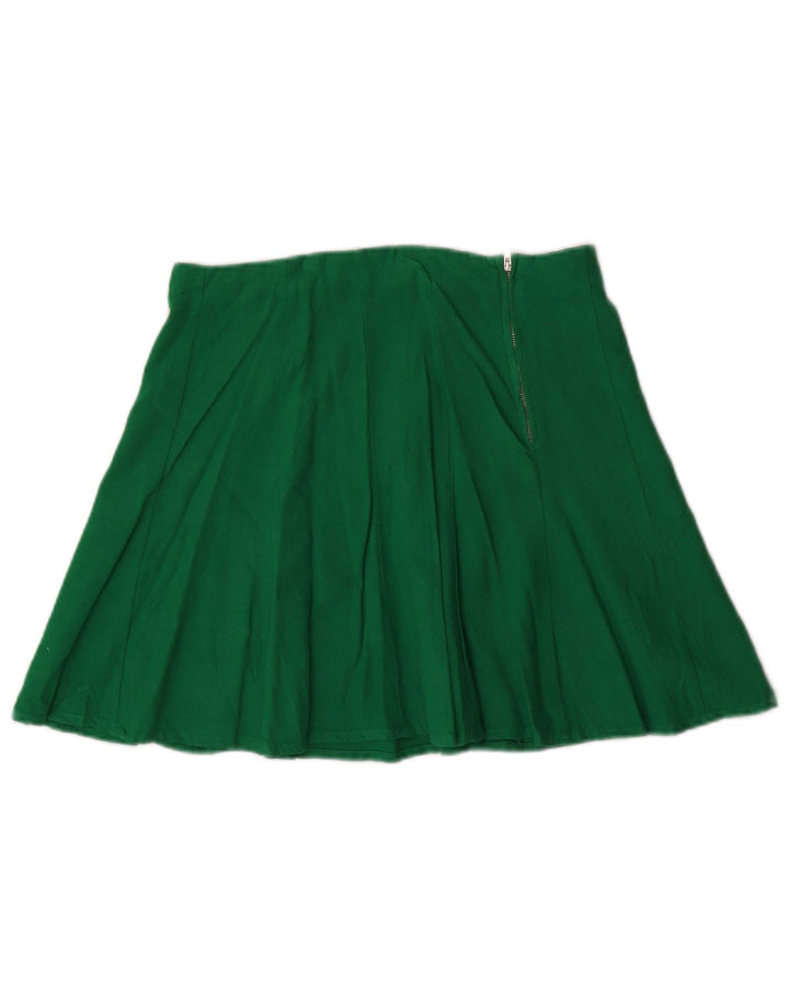Mini saia feminina Zara XS W24 linho verde