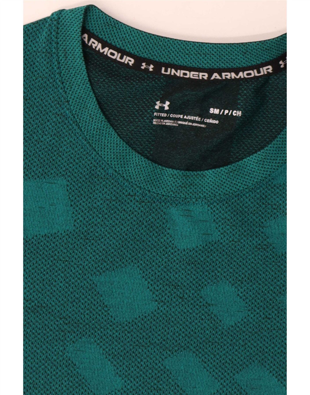 Camiseta masculina Under Armour Top pequeno azul geométrico