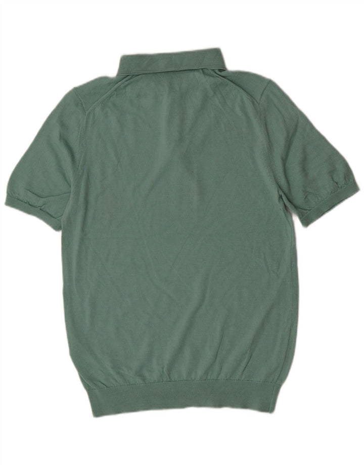 Camisa polo masculina Reiss lã verde média
