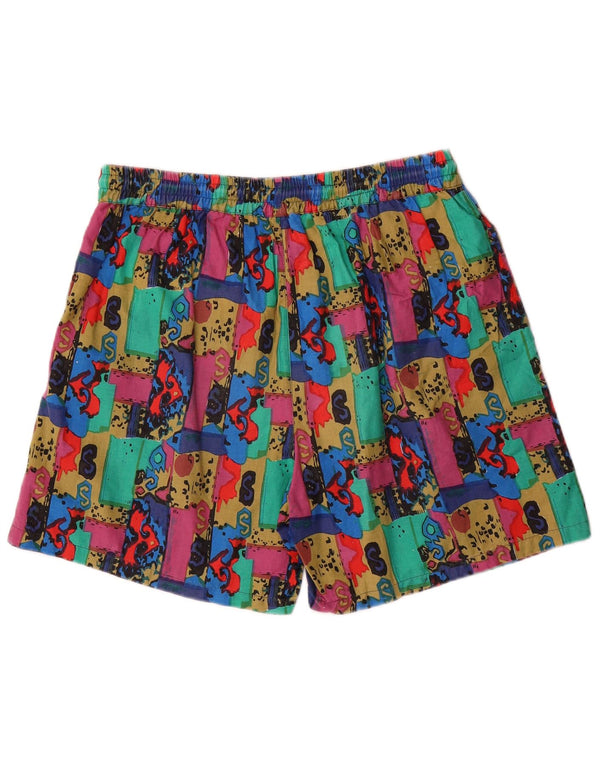 Shorts de natação masculino vintage com padrão abstrato XL multicolorido Nylon
