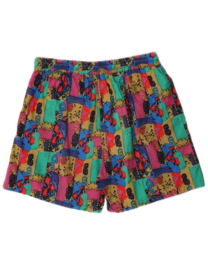 Shorts de natação masculino vintage com padrão abstrato XL multicolorido Nylon