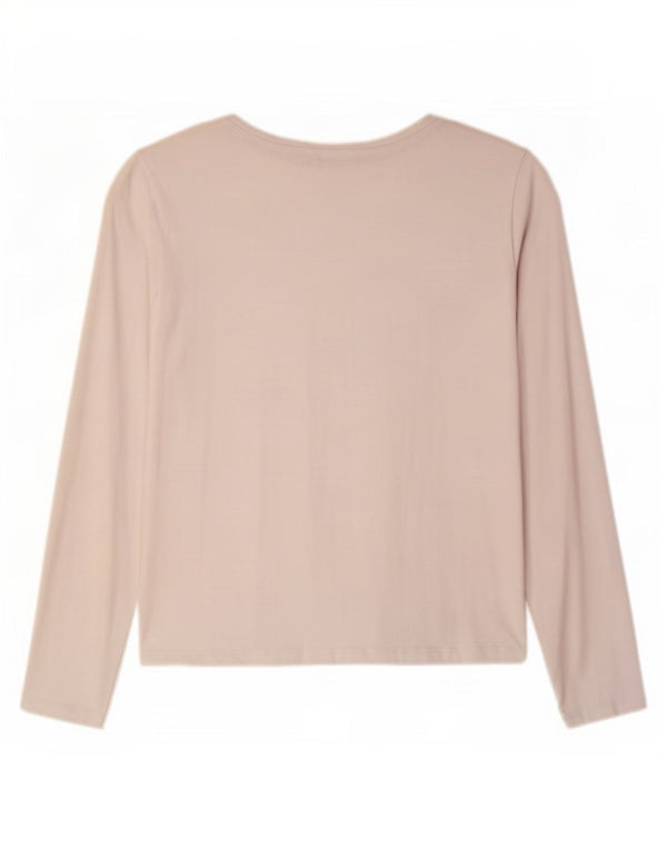 Top feminino Zara manga comprida UK 18 XL branco