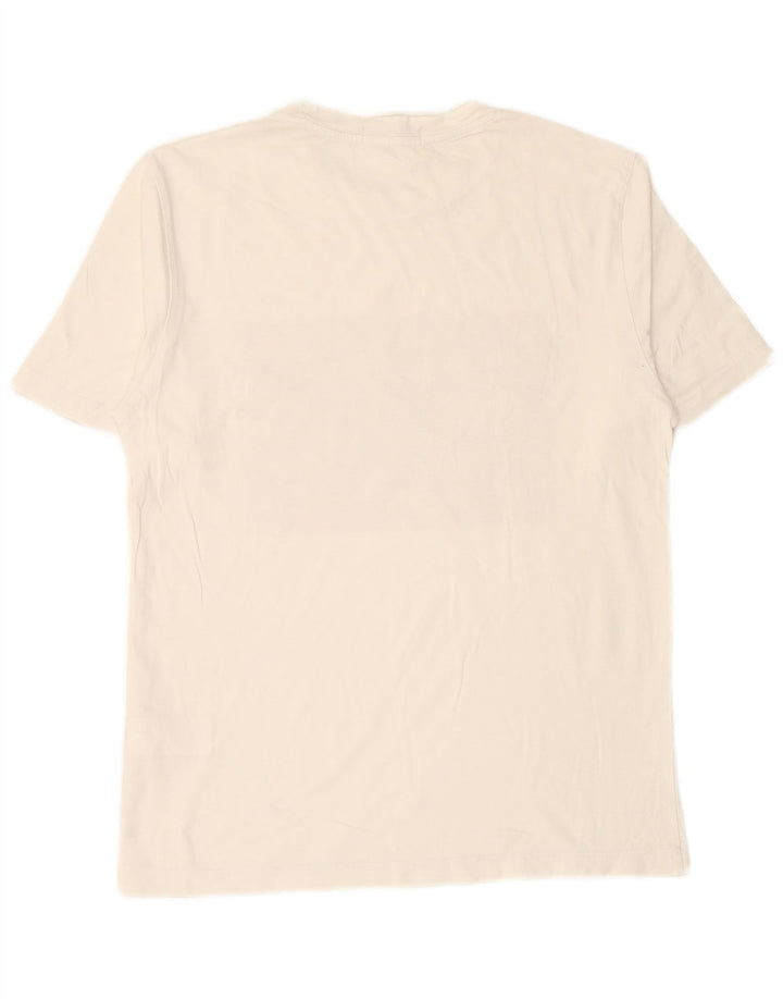 Camiseta masculina CALVIN KLEIN JEANS com ajuste regular gráfico top médio branco
