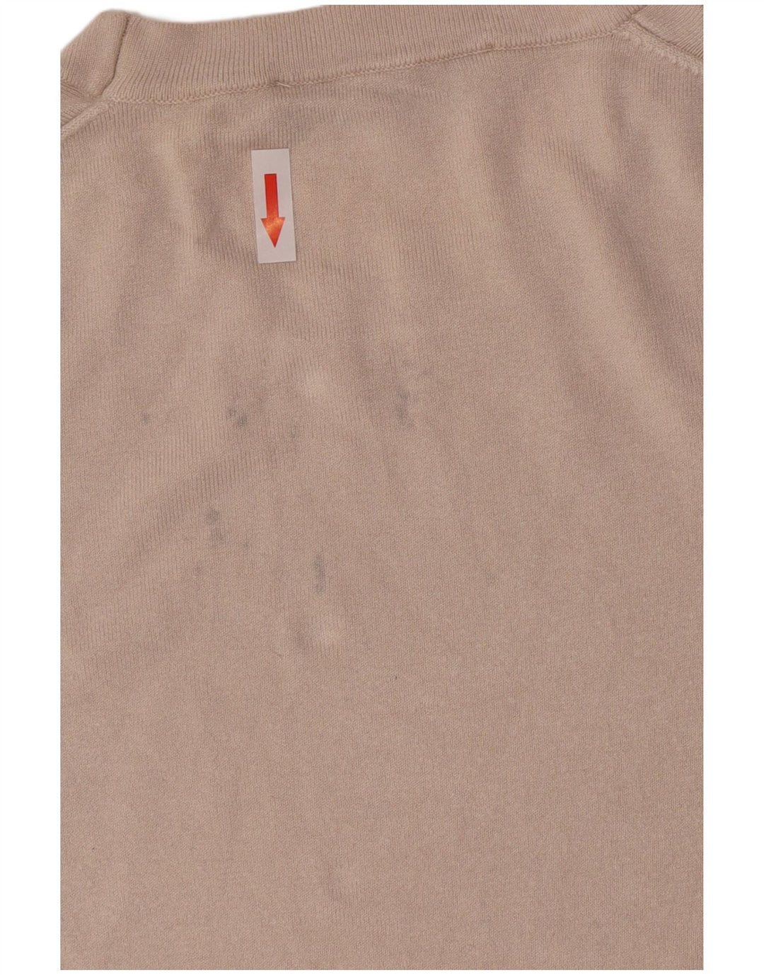 Zara Suéter feminino com gola redonda, Reino Unido 14, grande, bege