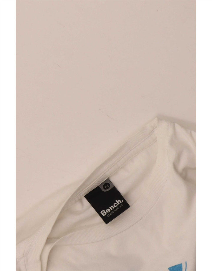 Camiseta masculina gráfica Bench Top médio branco