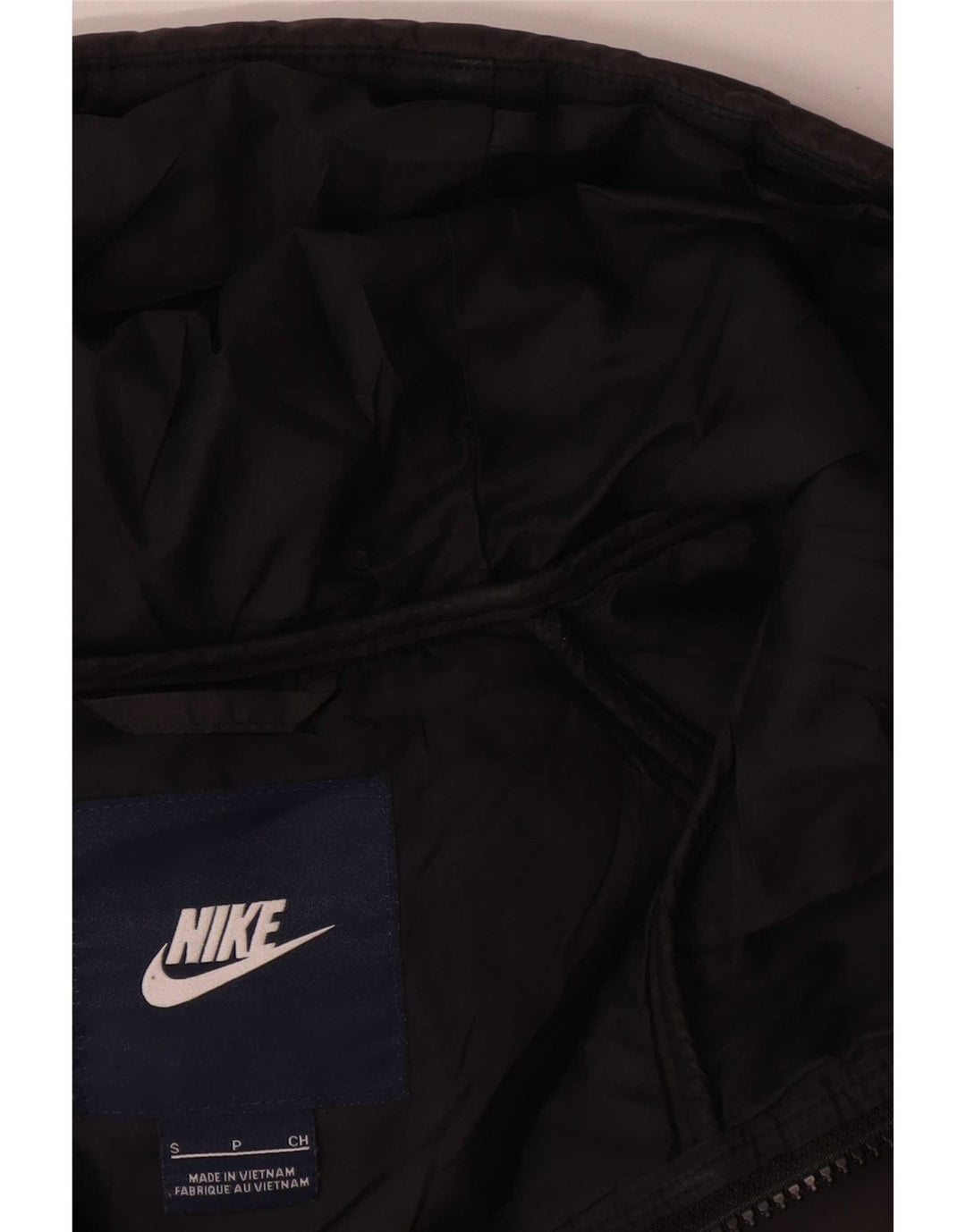 Colete acolchoado com capuz masculino Nike UK 36 pequeno poliéster preto
