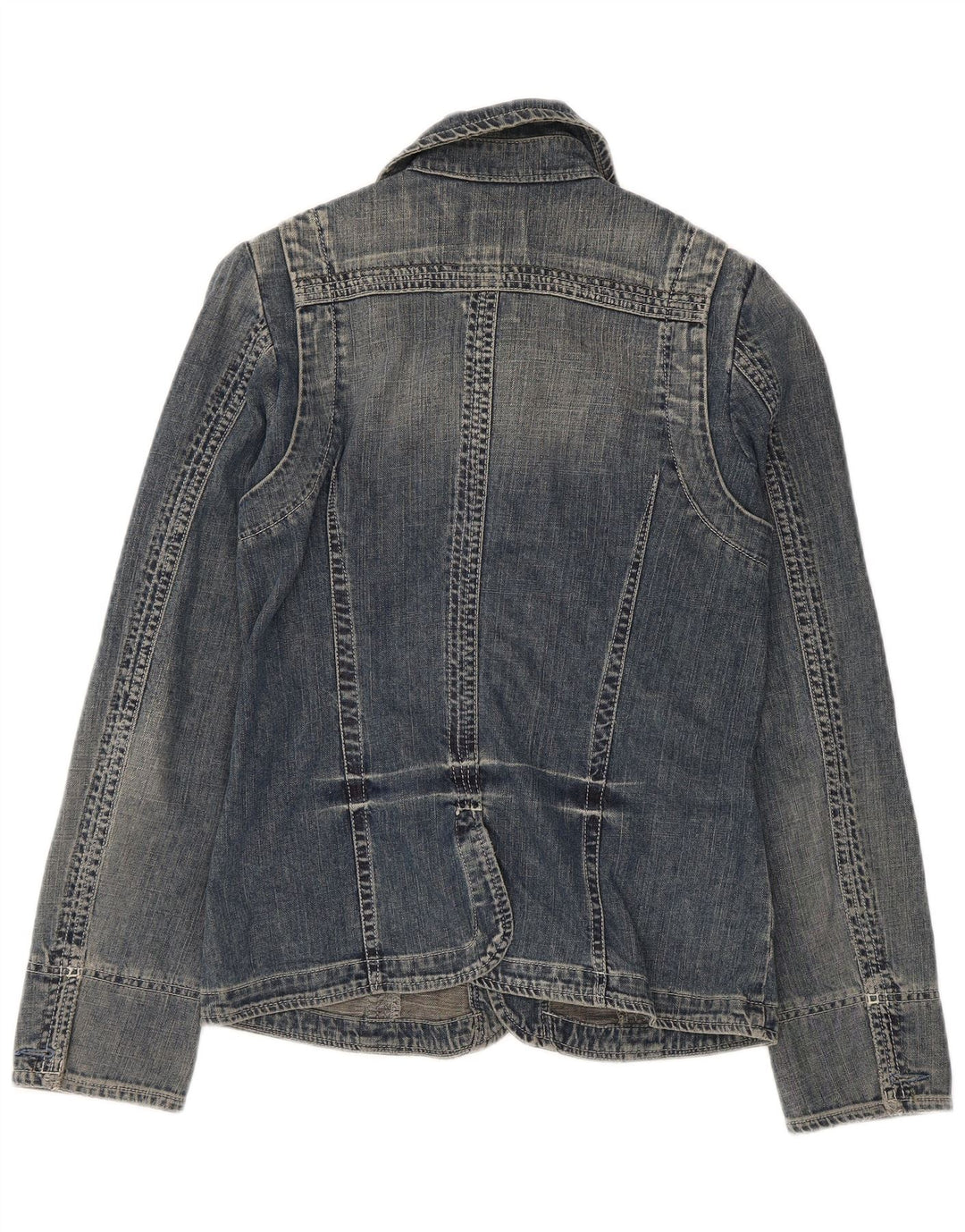Jaqueta jeans feminina Diesel UK 12 algodão azul médio