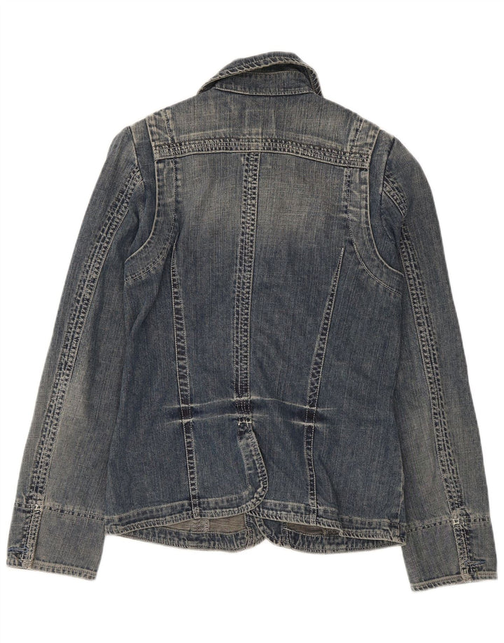 Jaqueta jeans feminina Diesel UK 12 algodão azul médio