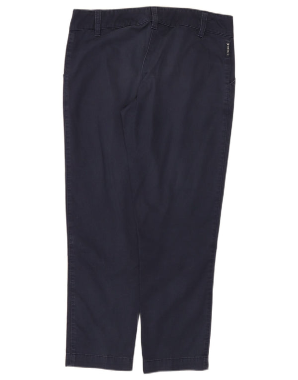 Calça feminina reta casual Armani W27 L25 algodão azul marinho