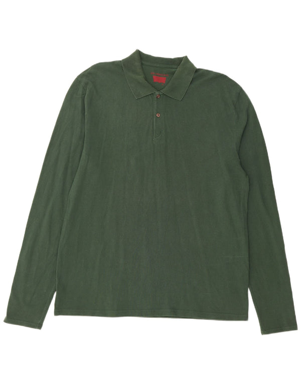 Camisa polo masculina de manga comprida LEVI'S grande algodão verde