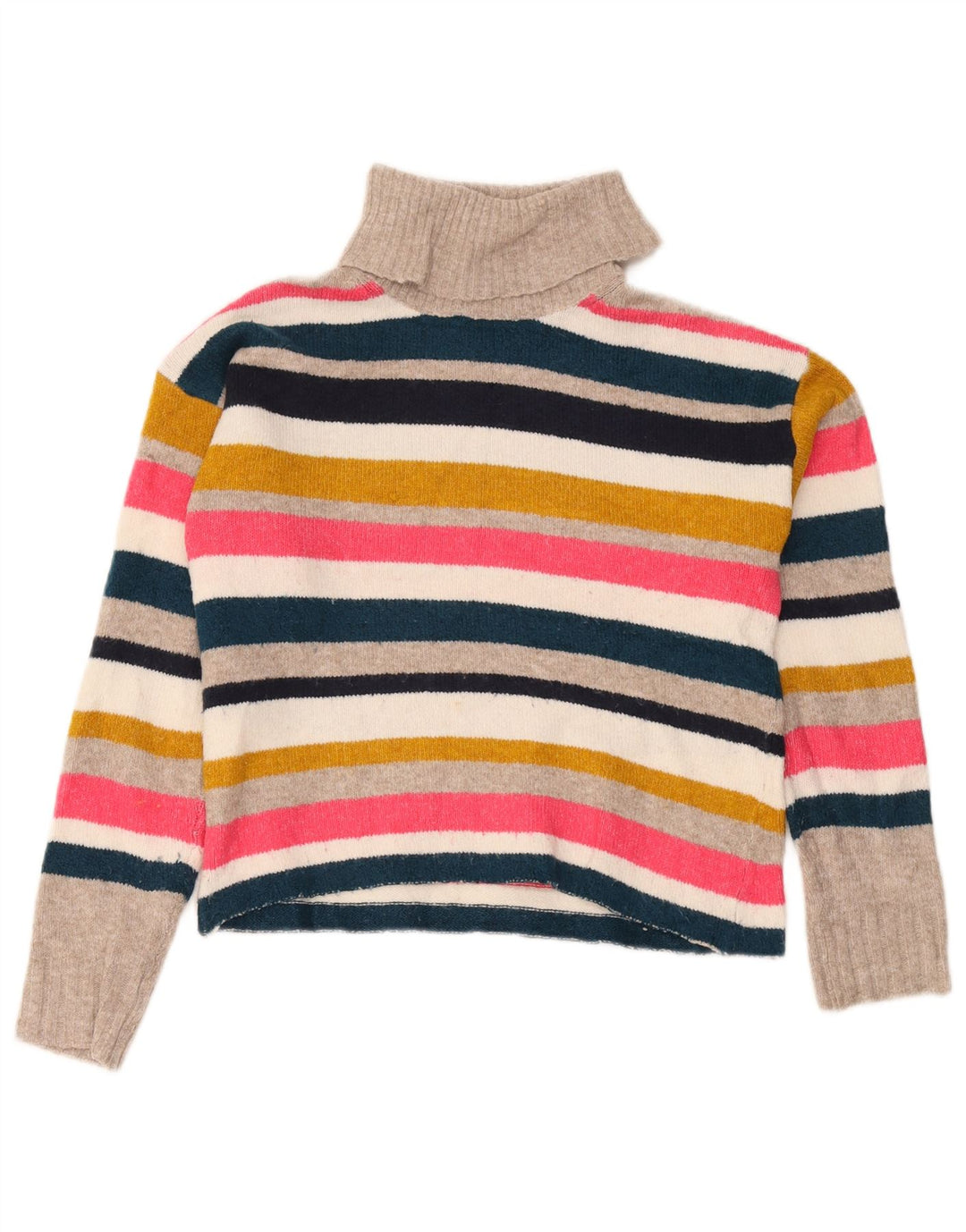 Suéter feminino Marks & Spencer com gola redonda Reino Unido 10 pequeno multicolorido