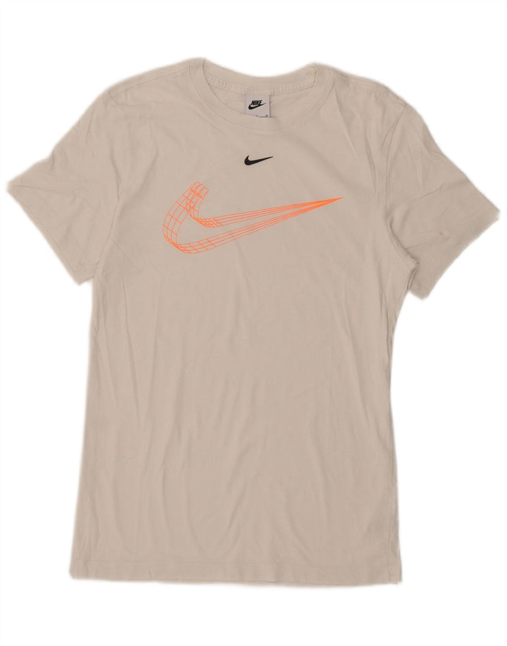 Camiseta Nike masculina gráfica top pequeno algodão branco